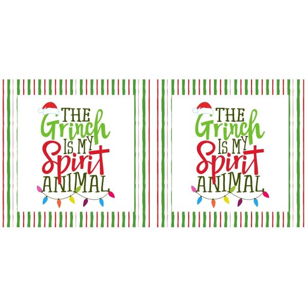The Grinch Is My Spirit Animal Pillow Fabric Panels Online Hot Sale - Image 2