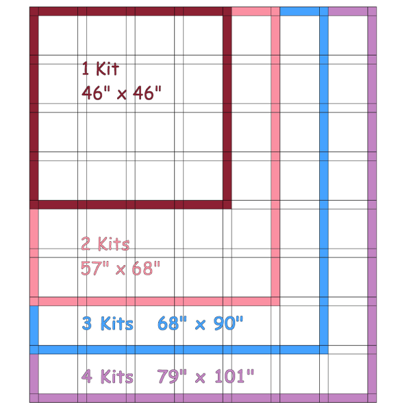 Scrappy Strip Quilt Topper Kit - 46” x 46  Online Hot Sale - Image 2