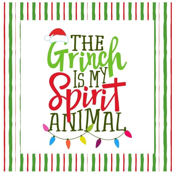 The Grinch Is My Spirit Animal Pillow Fabric Panels Online Hot Sale