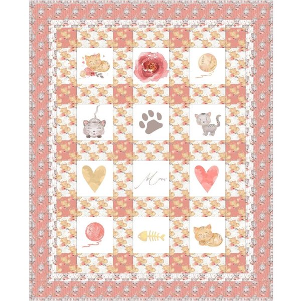 Sweet Cats Quilt Kit - 60 1 2  x 74 1 2  Online - Image 2