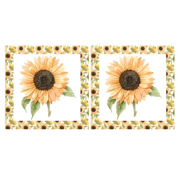 Painted Sunflowers Pillow Panels Supply - Image 2