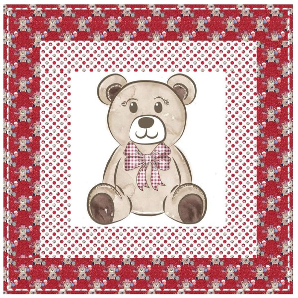 Red Patriotic Teddy Bear Wall Hanging 42  x 42  Cheap