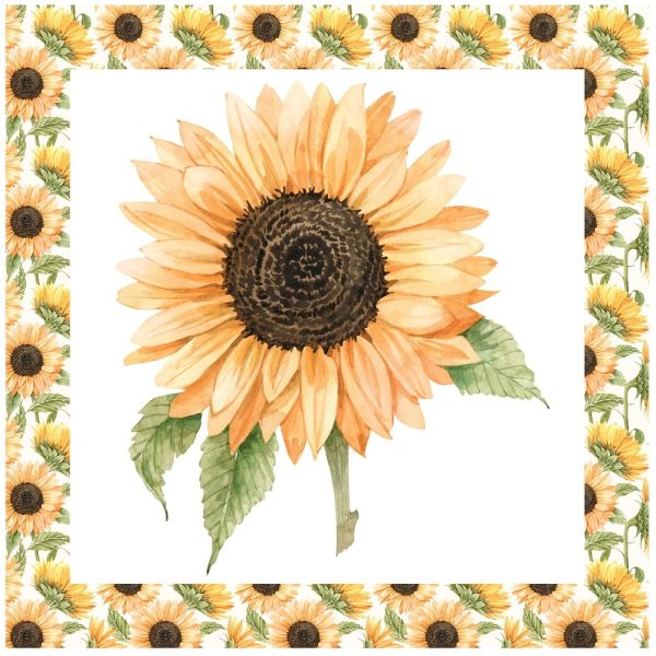 Painted Sunflowers Pillow Panels Supply