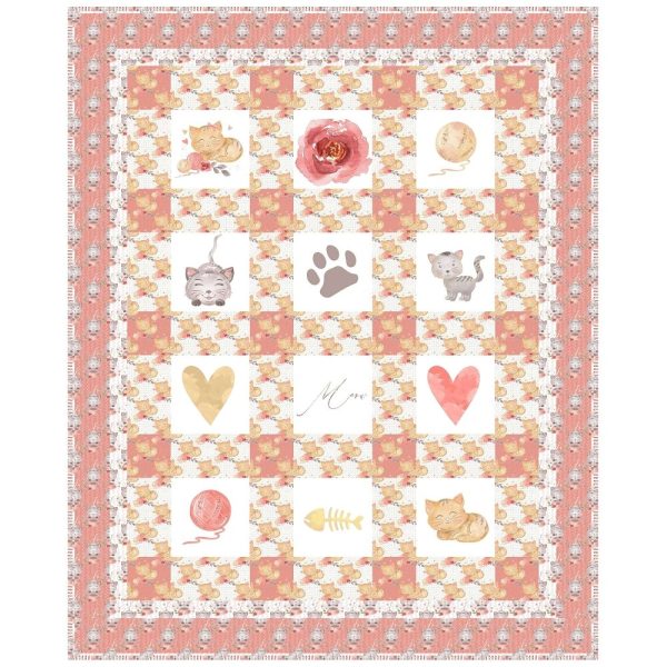Sweet Cats Quilt Kit - 60 1 2  x 74 1 2  Online