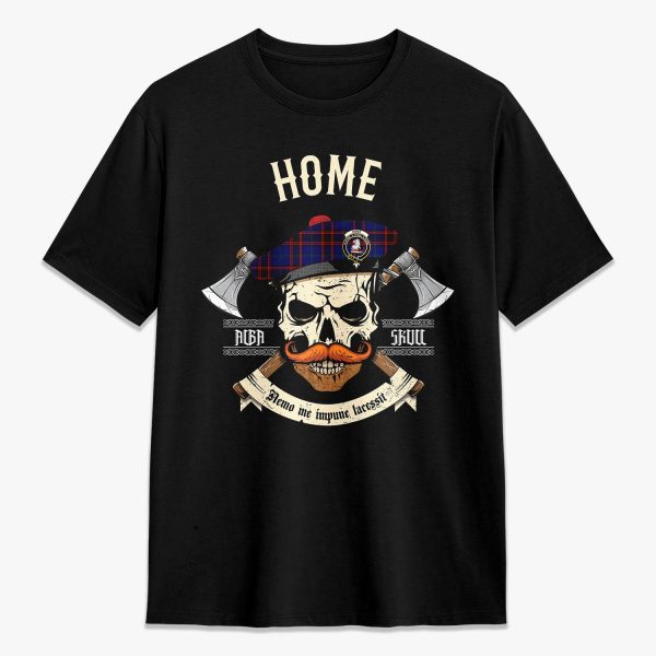 Home Modern Tartan Crest 2D T-shirt - Alba Skull Style Online Sale