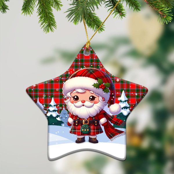 Spens (or Spence) Tartan Christmas Ceramic Ornament - Santa Claus In Kilt Style Online - Image 4