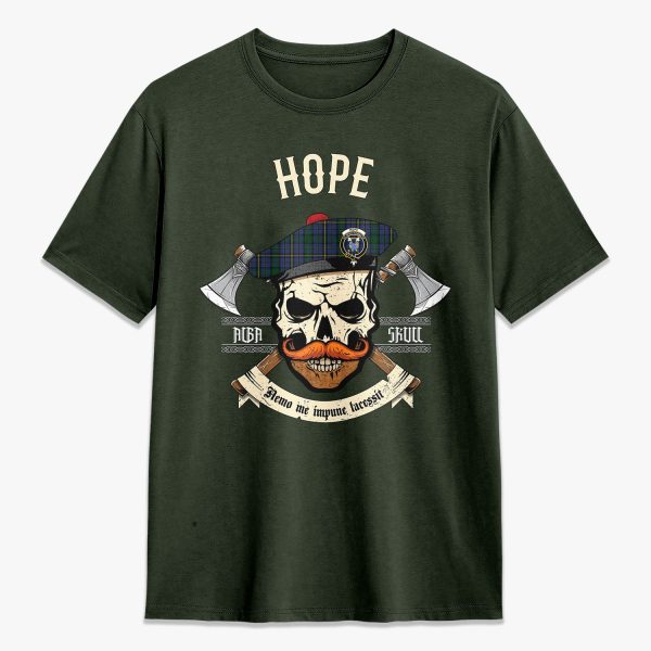 Hope Tartan Crest 2D T-shirt - Alba Skull Style Online Hot Sale - Image 5