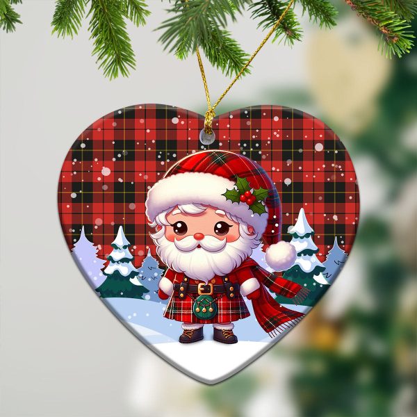 Wallace Weathered Tartan Christmas Ceramic Ornament - Santa Claus In Kilt Style Online Hot Sale - Image 5