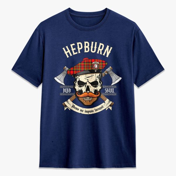 Hepburn Tartan Crest 2D T-shirt - Alba Skull Style Fashion - Image 3