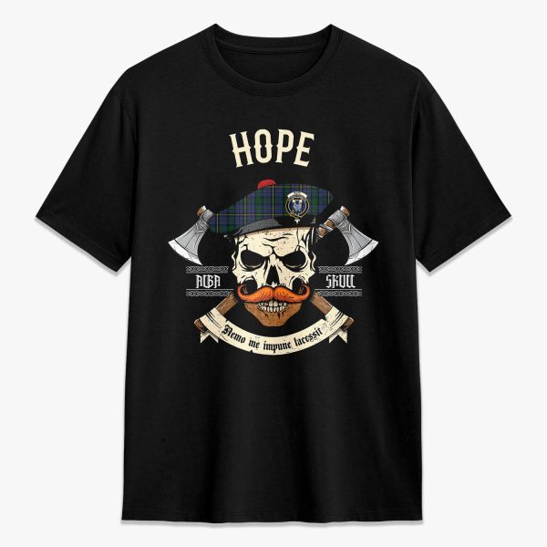 Hope Tartan Crest 2D T-shirt - Alba Skull Style Online Hot Sale