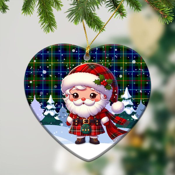 Smith Modern Tartan Christmas Ceramic Ornament - Santa Claus In Kilt Style Online Hot Sale - Image 5