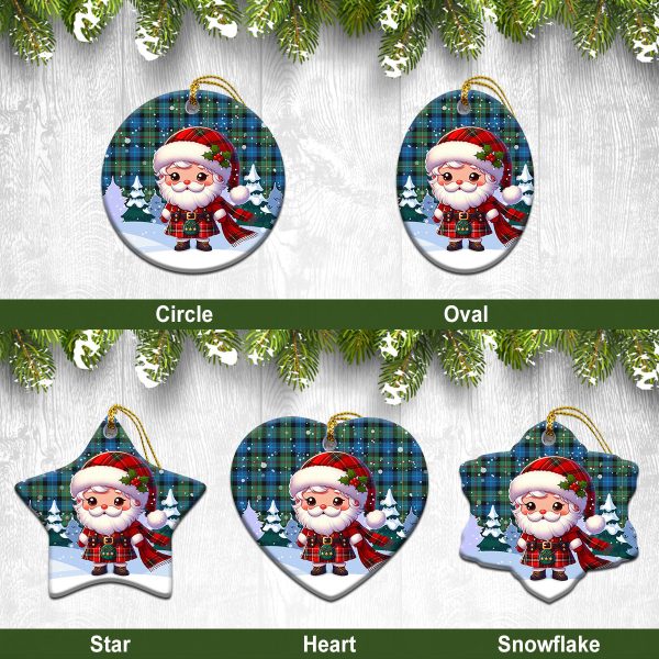 Smith Ancient Tartan Christmas Ceramic Ornament - Santa Claus In Kilt Style Hot on Sale