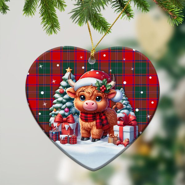 McPhail Clan Tartan Christmas Ceramic Ornament - Highland Cow Winter Style Supply - Image 5