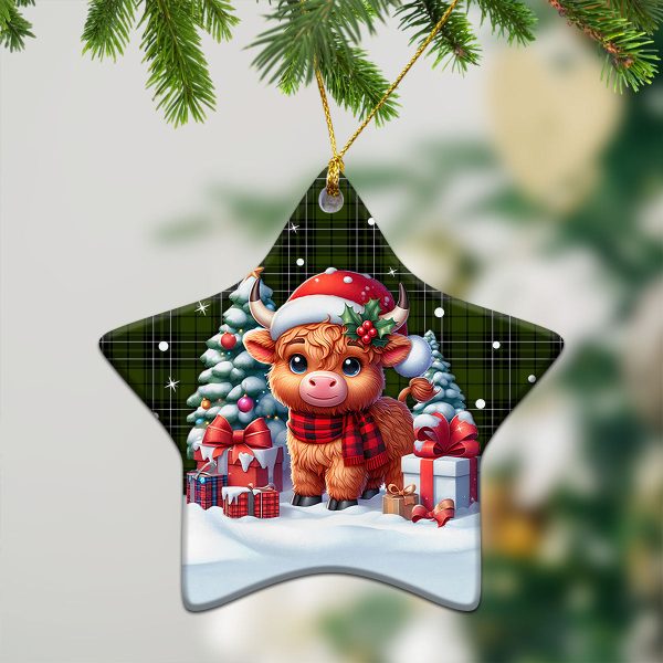 McLean Hunting Tartan Christmas Ceramic Ornament - Highland Cow Winter Style Online Hot Sale - Image 4