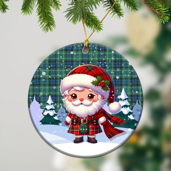 MacNeil of Colonsay Ancient Tartan Christmas Ceramic Ornament - Santa Claus In Kilt Style For Cheap - Image 2
