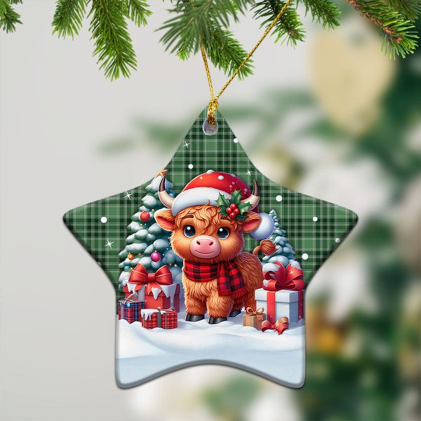 MacDonald Lord of the Isles Hunting Tartan Christmas Ceramic Ornament - Highland Cow Winter Style For Sale - Image 4