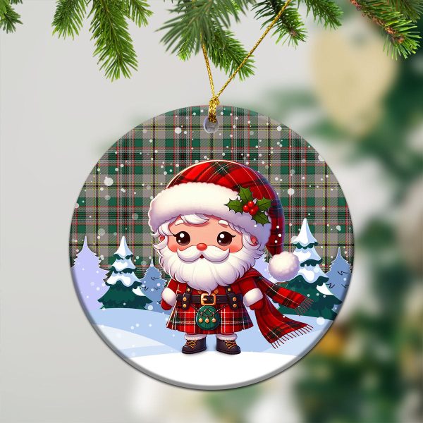 Craig Ancient Tartan Christmas Ceramic Ornament - Santa Claus In Kilt Style on Sale - Image 2
