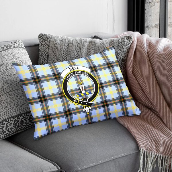 Bell of the Borders Tartan Crest Pillow Cover For Sale - Image 5
