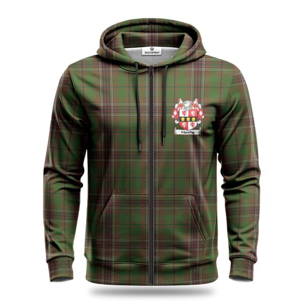 Murphy Tartan Coat of Arms Hoodie Online Hot Sale - Image 3