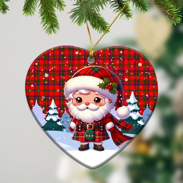 Bain Tartan Christmas Ceramic Ornament - Santa Claus In Kilt Style Cheap - Image 5