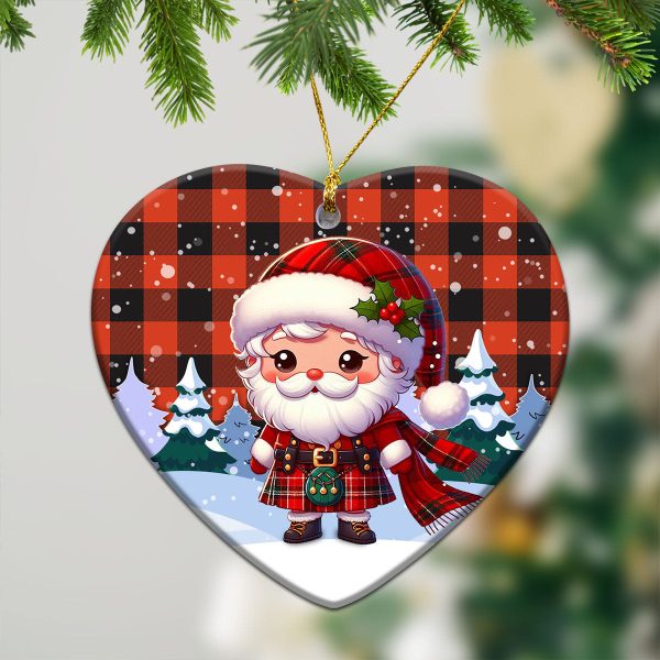 McGregor Rob Roy Ancient Tartan Christmas Ceramic Ornament - Santa Claus In Kilt Style Online Sale - Image 5