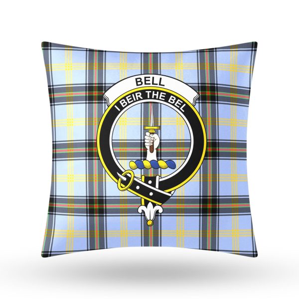 Bell of the Borders Tartan Crest Pillow Cover For Sale - Image 3