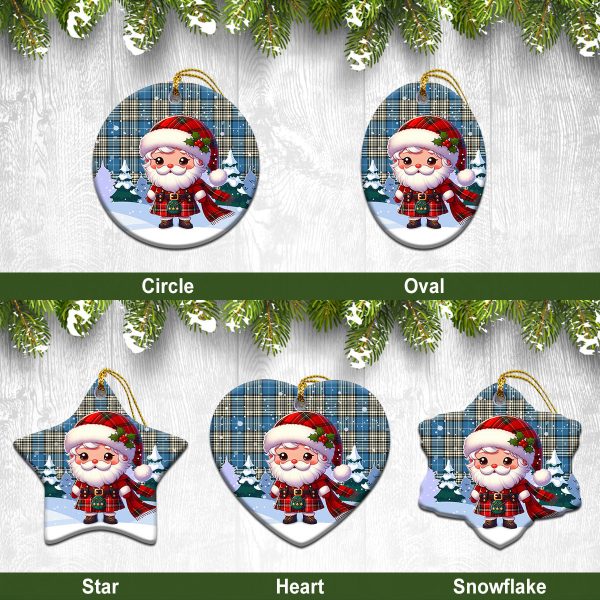 Napier Ancient Tartan Christmas Ceramic Ornament - Santa Claus In Kilt Style Sale