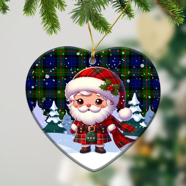 Gunn Modern Tartan Christmas Ceramic Ornament - Santa Claus In Kilt Style Hot on Sale - Image 5