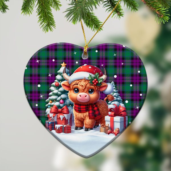 McArthur - Milton Tartan Christmas Ceramic Ornament - Highland Cow Winter Style For Discount - Image 5