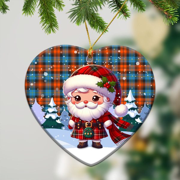 McLachlan Ancient Tartan Christmas Ceramic Ornament - Santa Claus In Kilt Style Supply - Image 5