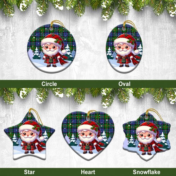 Paterson Tartan Christmas Ceramic Ornament - Santa Claus In Kilt Style Online Hot Sale