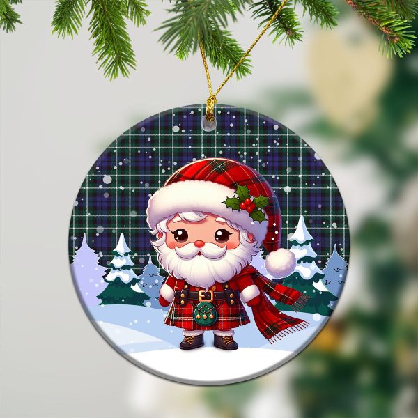 Allardice Tartan Christmas Ceramic Ornament - Santa Claus In Kilt Style Online now - Image 2