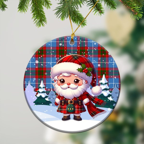 Pennycook Tartan Christmas Ceramic Ornament - Santa Claus In Kilt Style For Discount - Image 2