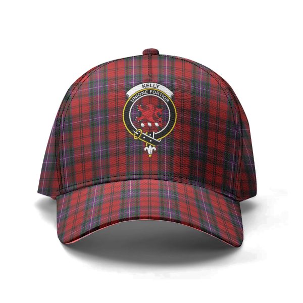 Kelly of Sleat Red Tartan Crest Classic Cap Fashion