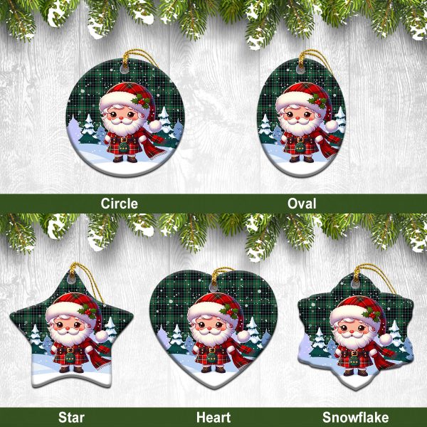 MacAulay Hunting Ancient Tartan Christmas Ceramic Ornament - Santa Claus In Kilt Style Online