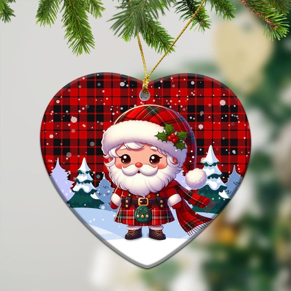 Hogg Tartan Christmas Ceramic Ornament - Santa Claus In Kilt Style on Sale - Image 5