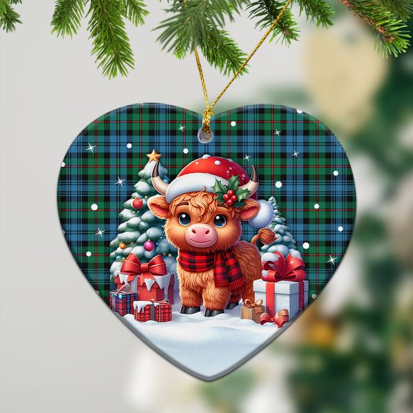 McKinlay Ancient Tartan Christmas Ceramic Ornament - Highland Cow Winter Style Fashion - Image 5