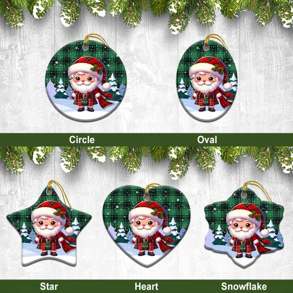 MacArthur Ancient Tartan Christmas Ceramic Ornament - Santa Claus In Kilt Style Cheap