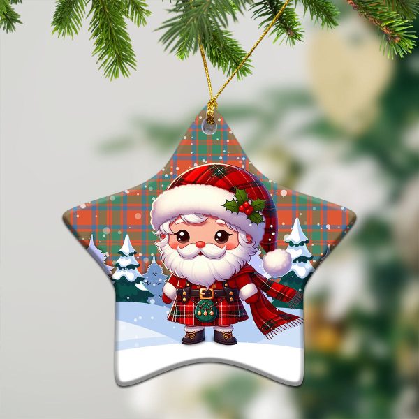 McKintosh Ancient Tartan Christmas Ceramic Ornament - Santa Claus In Kilt Style For Cheap - Image 4