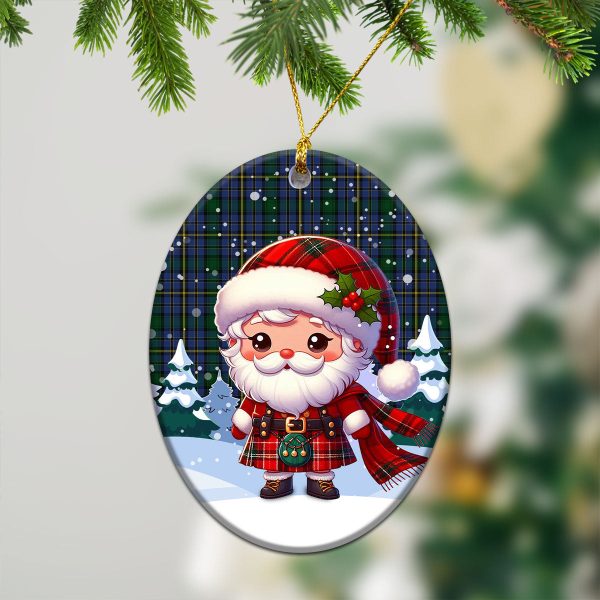 Hope Tartan Christmas Ceramic Ornament - Santa Claus In Kilt Style on Sale - Image 3