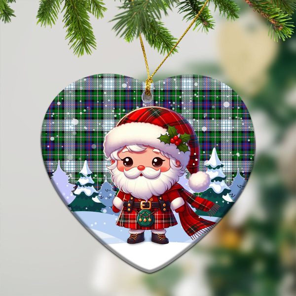 MacKenzie Dress Modern Tartan Christmas Ceramic Ornament - Santa Claus In Kilt Style Cheap - Image 5