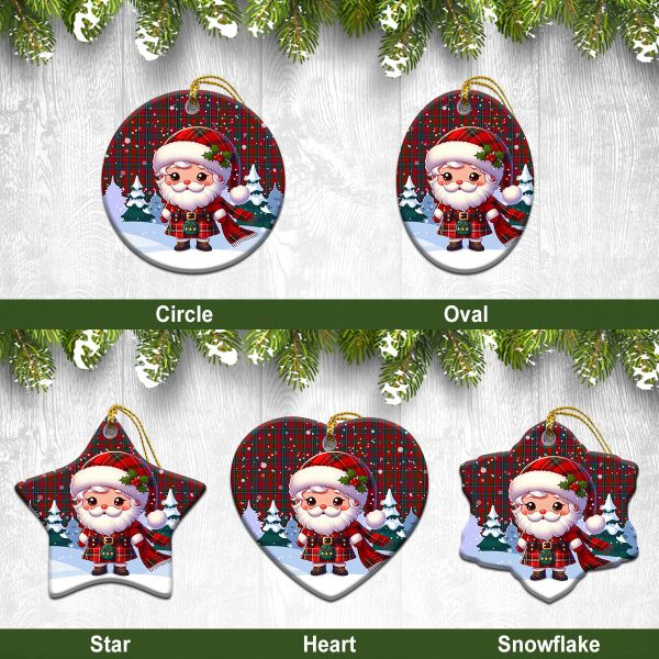 Lyall Tartan Christmas Ceramic Ornament - Santa Claus In Kilt Style Hot on Sale