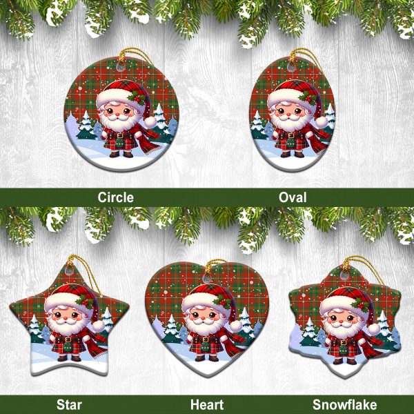 Hay Ancient Tartan Christmas Ceramic Ornament - Santa Claus In Kilt Style Discount