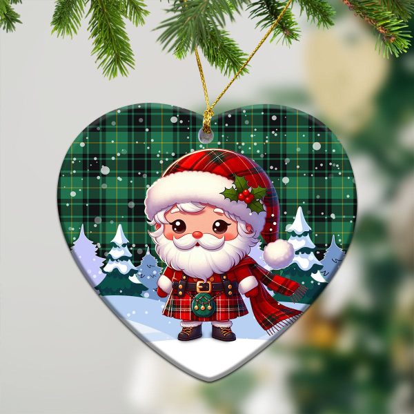 MacArthur Ancient Tartan Christmas Ceramic Ornament - Santa Claus In Kilt Style Cheap - Image 5