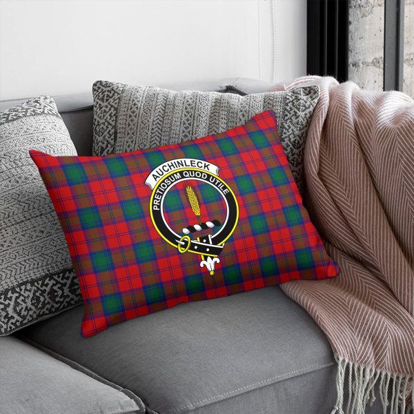 Auchinleck Tartan Crest Pillow Cover Hot on Sale - Image 5