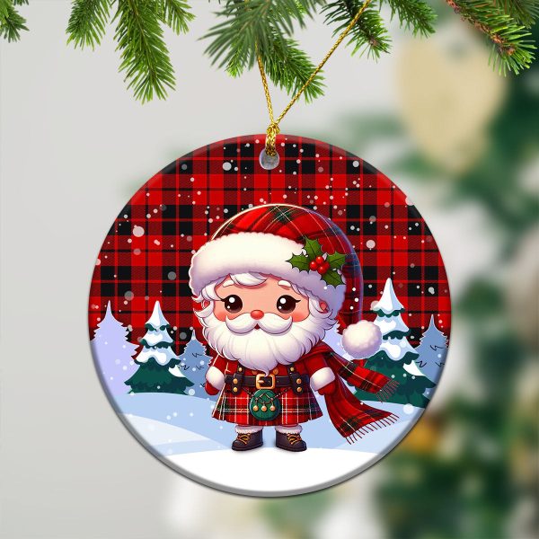 Hogg Tartan Christmas Ceramic Ornament - Santa Claus In Kilt Style on Sale - Image 2