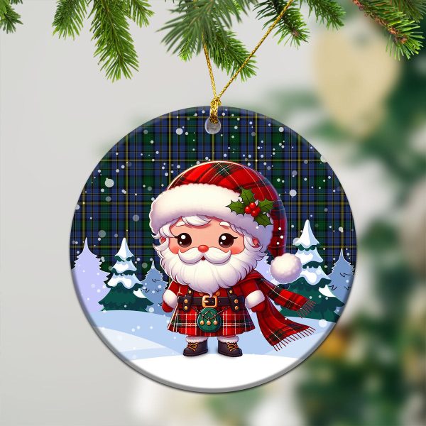 Hope Tartan Christmas Ceramic Ornament - Santa Claus In Kilt Style on Sale - Image 2