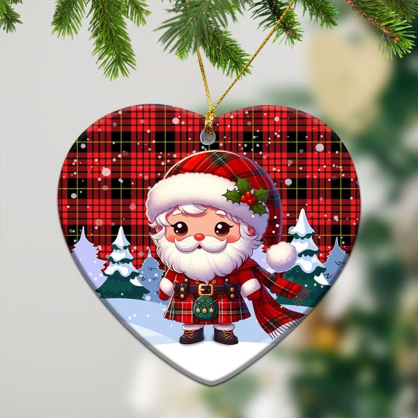 McQueen Modern Tartan Christmas Ceramic Ornament - Santa Claus In Kilt Style Online Hot Sale - Image 5