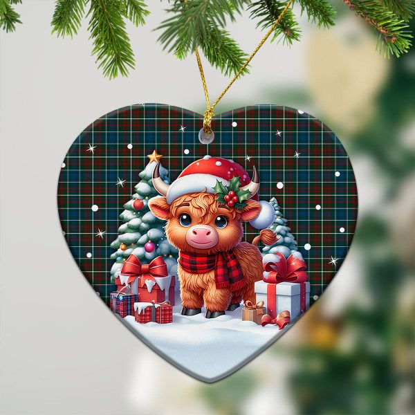 McConnell Tartan Christmas Ceramic Ornament - Highland Cow Winter Style Supply - Image 5