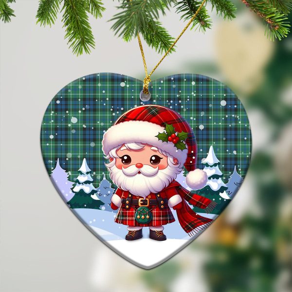 MacNeil of Colonsay Ancient Tartan Christmas Ceramic Ornament - Santa Claus In Kilt Style For Cheap - Image 5